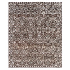 Modern Traditional-Inspired Hand-Knotted Wool and Silk Rug by Doris Leslie Blau