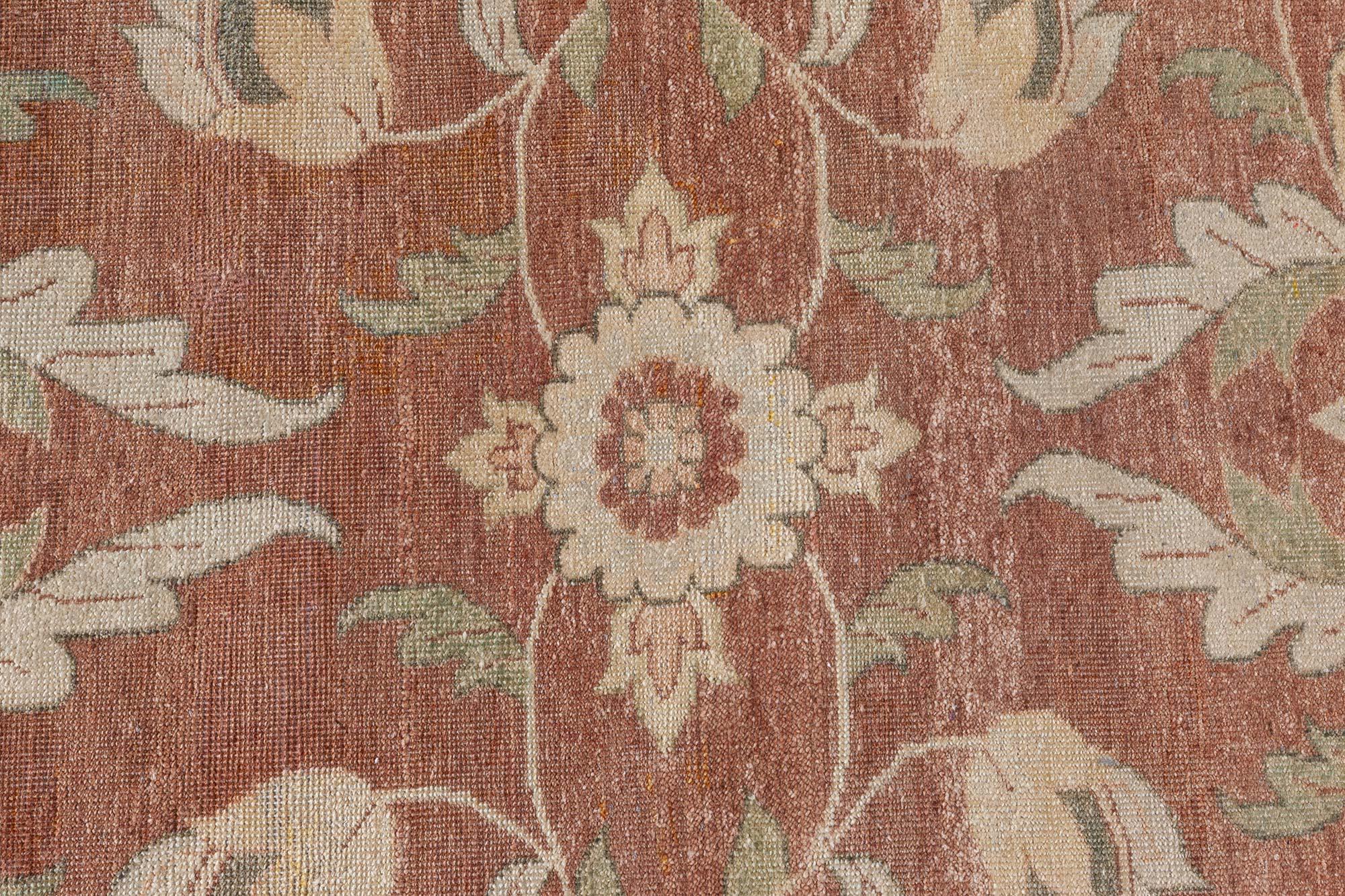 Modern Traditional Inspired Hand-knotted Wool Rug
Size: 8'0