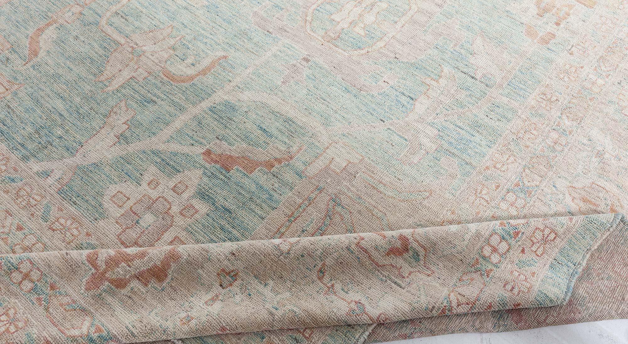 Afghan Modern Traditional Inspired Rug by Doris Leslie Blau For Sale