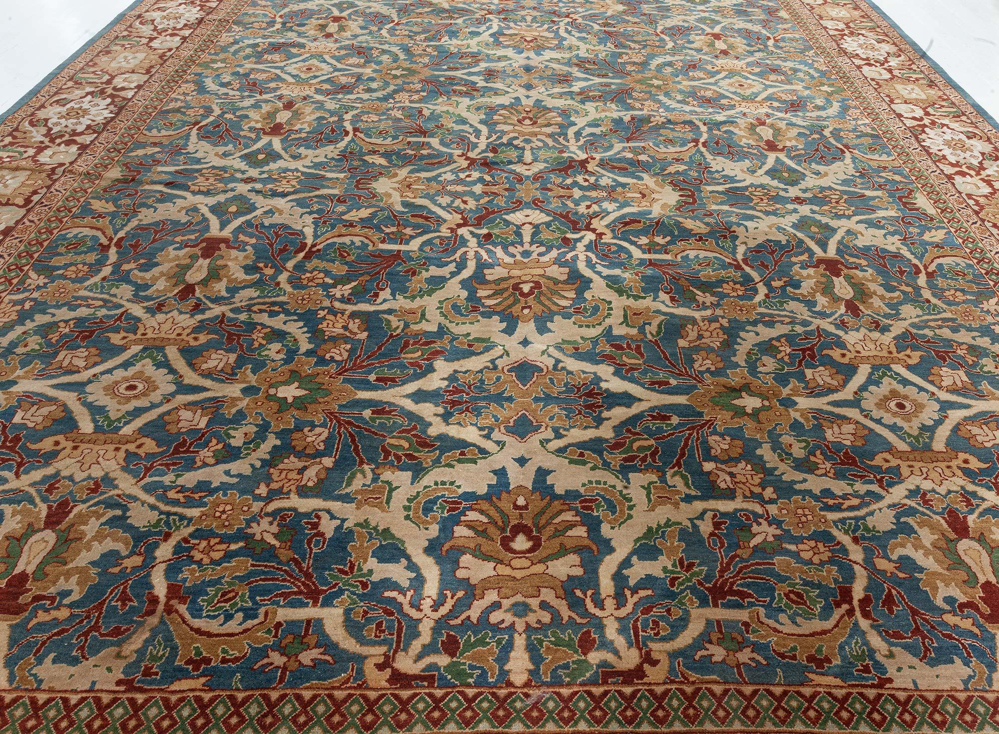 Indiano Tappeto Tabriz di ispirazione tradizionale moderna di Doris Leslie Blau in vendita