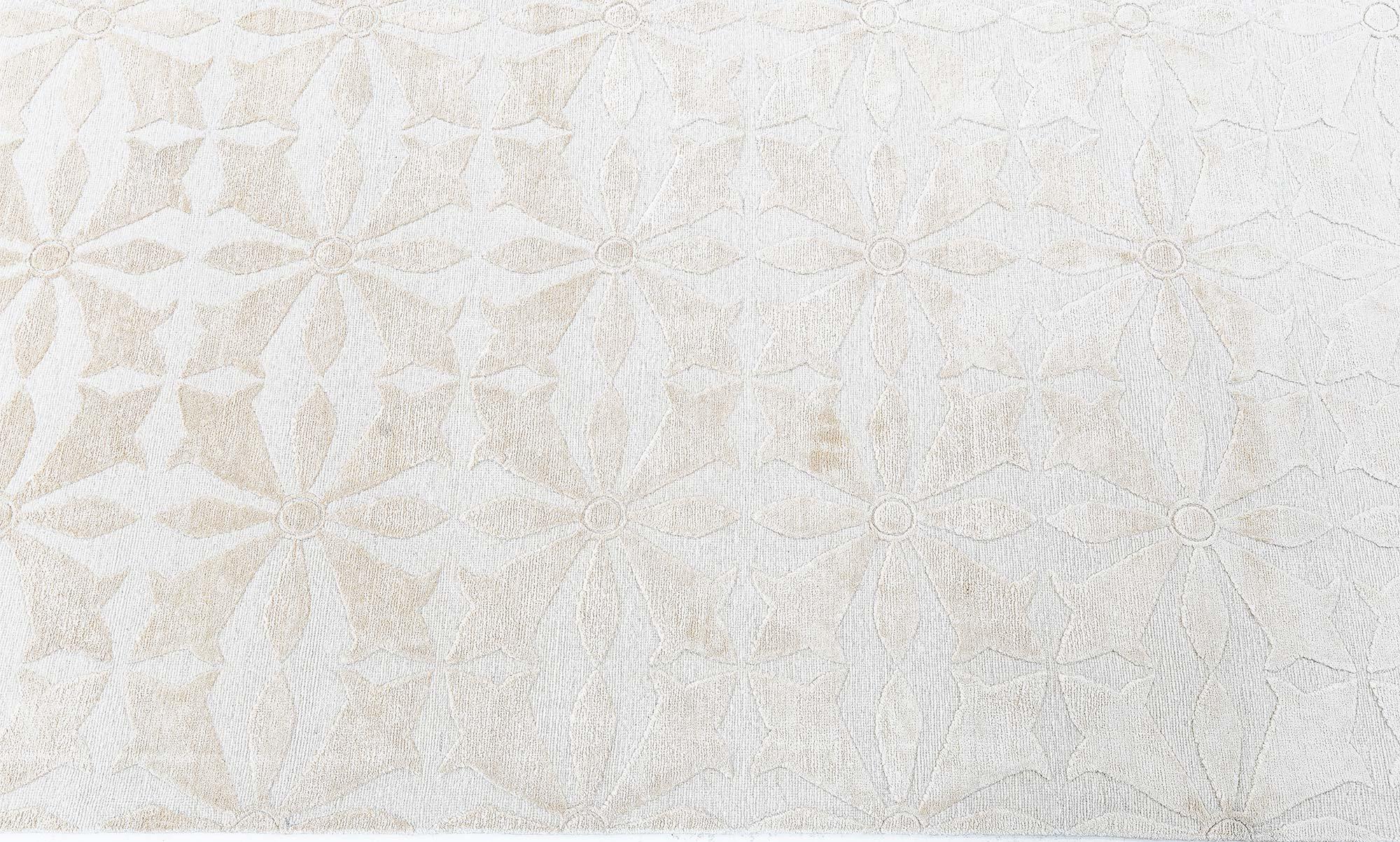 Alfombra moderna de lana y seda de inspiración tradicional de Doris Leslie Blau Indio en venta
