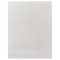 Tapis moderne en laine et soie d'inspiration traditionnelle par Doris Leslie Blau