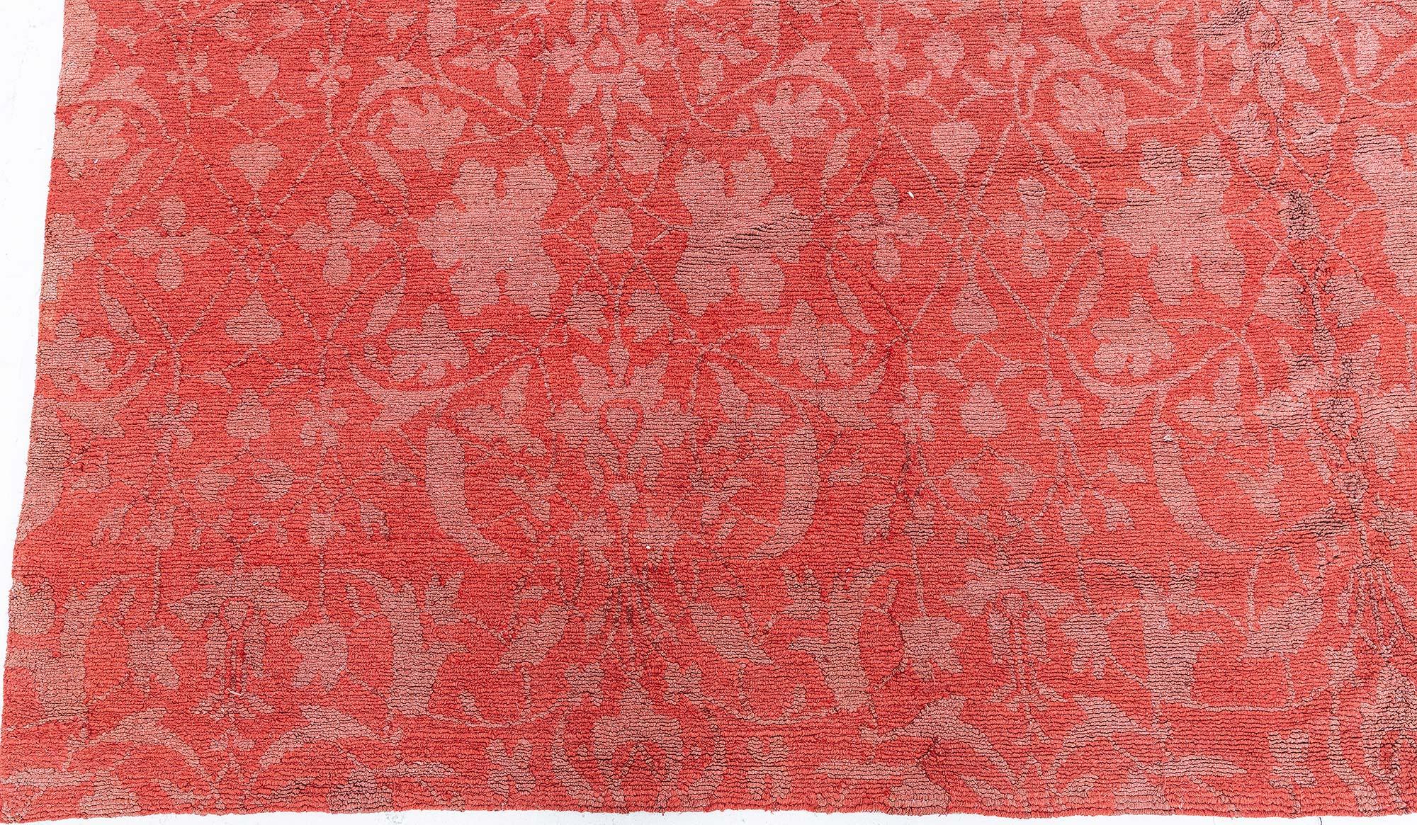 Tapis moderne traditionnel en laine et soie rouge de Doris Leslie Blau Neuf - En vente à New York, NY