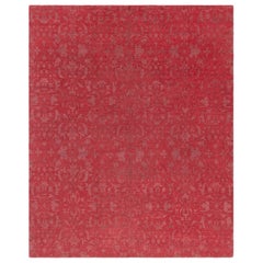 Tapis moderne traditionnel en laine et soie rouge de Doris Leslie Blau