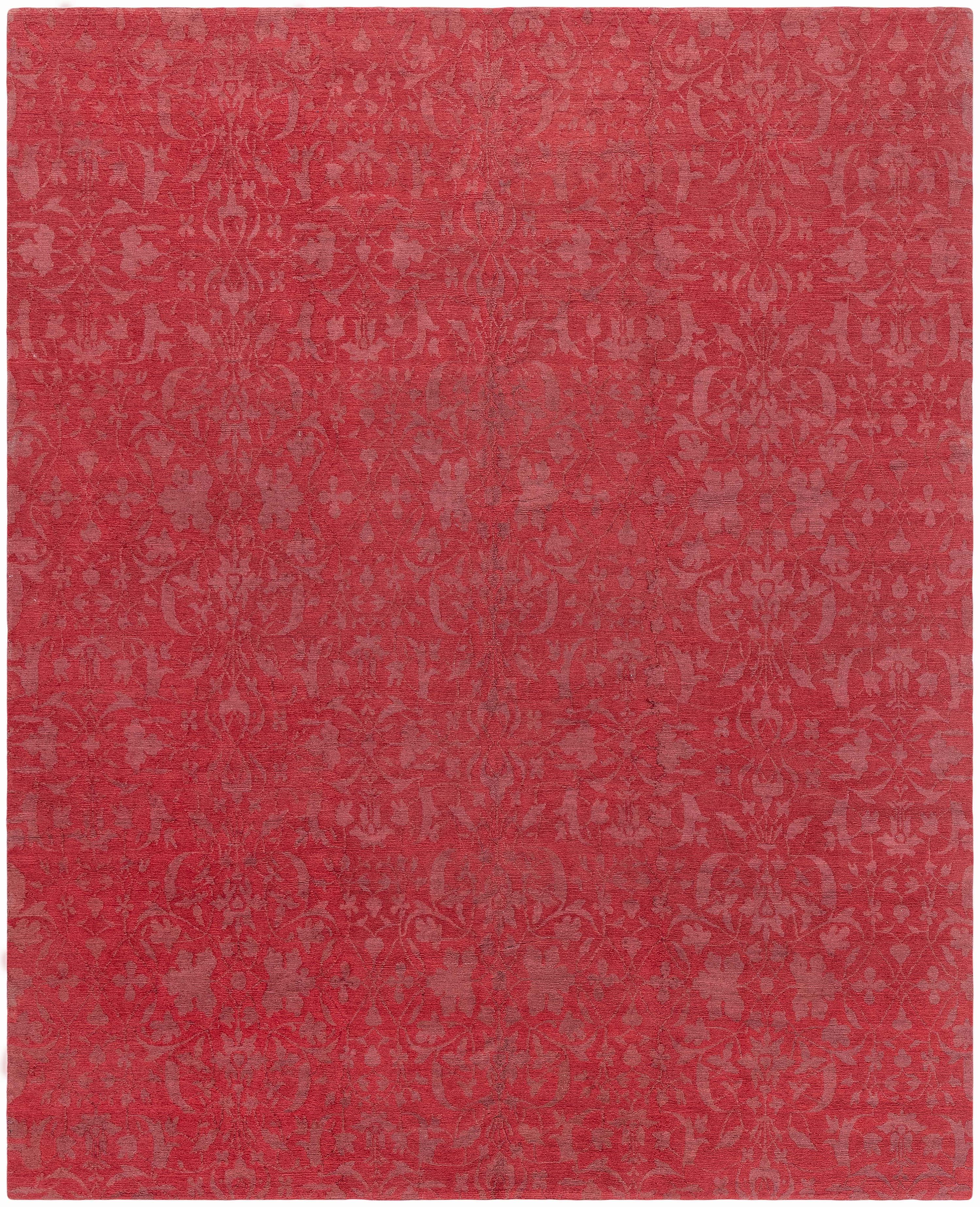 Moderner traditioneller roter teppich aus wolle und seide von Doris Leslie Blau