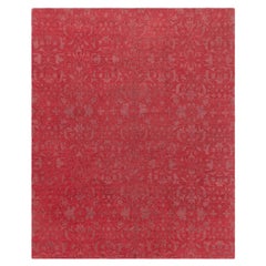 Tapis moderne traditionnel en laine et soie rouge de Doris Leslie Blau