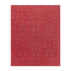 Modern Traditional Red Wool & Silk Rug by Doris Leslie Blau