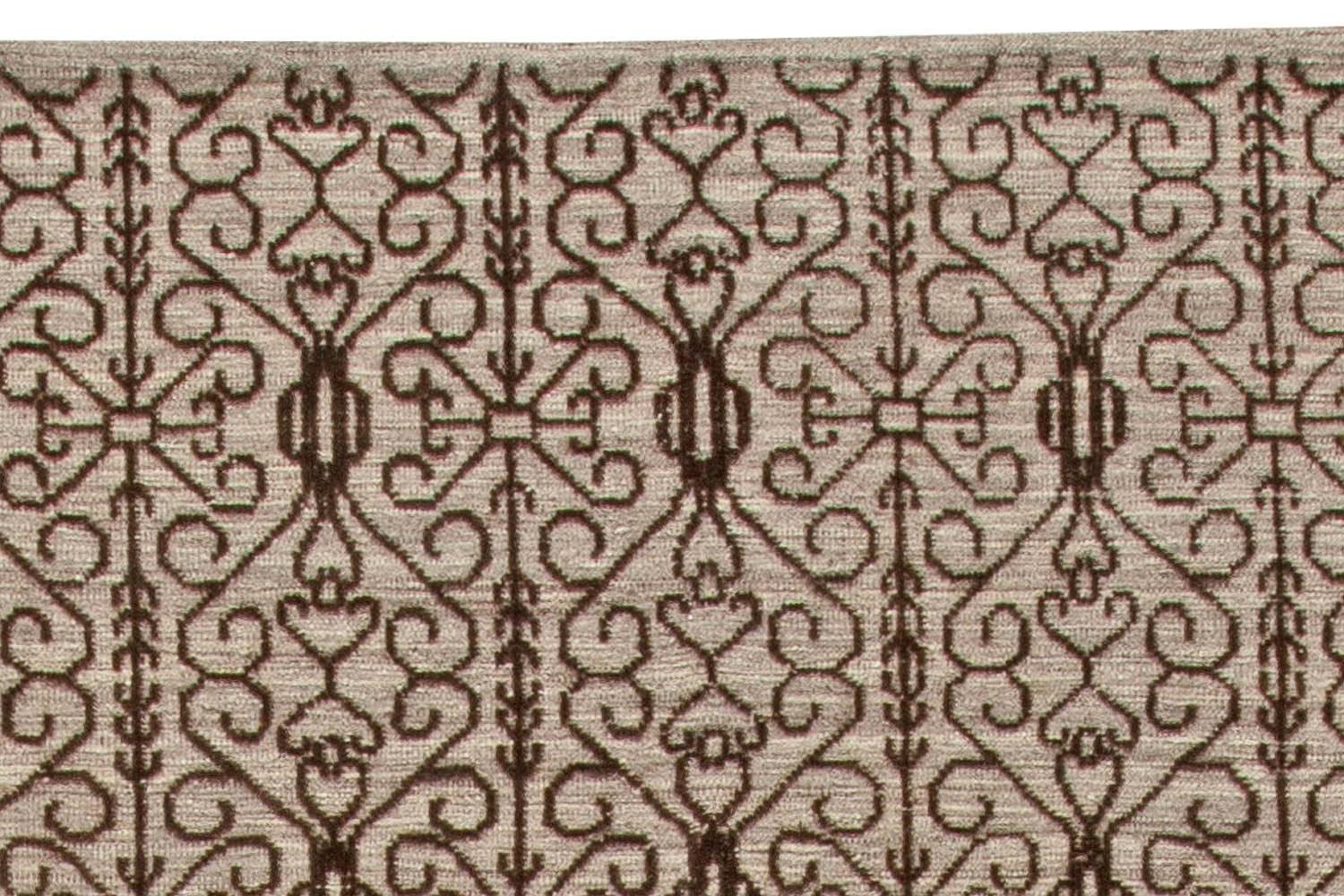 Traditioneller handgeknüpfter Samarkand-Wollteppich von Doris Leslie Blau (Indisch) im Angebot