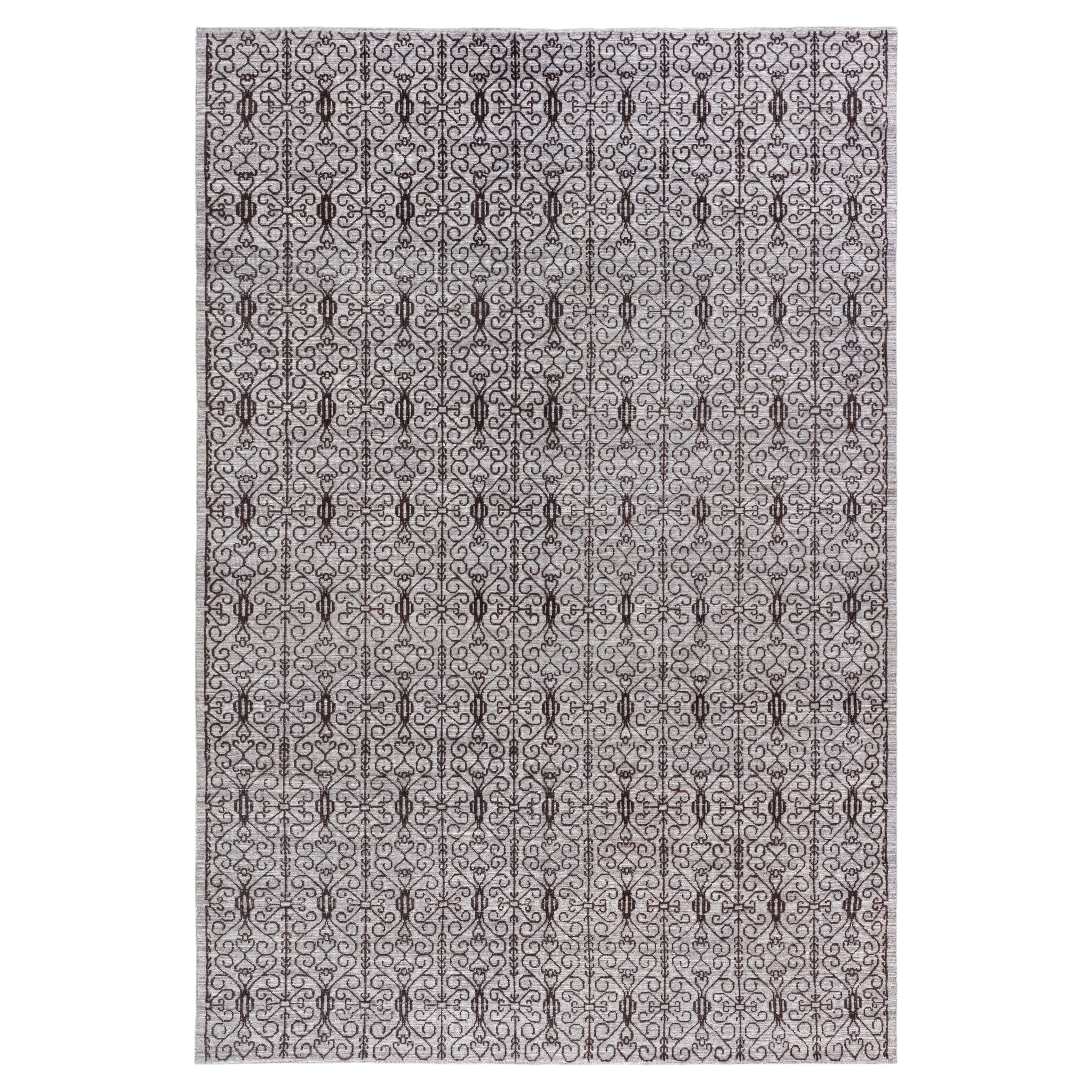 Modern Traditional Samarkand Hand Knotted Wool Rug by Doris Leslie Blau For Sale