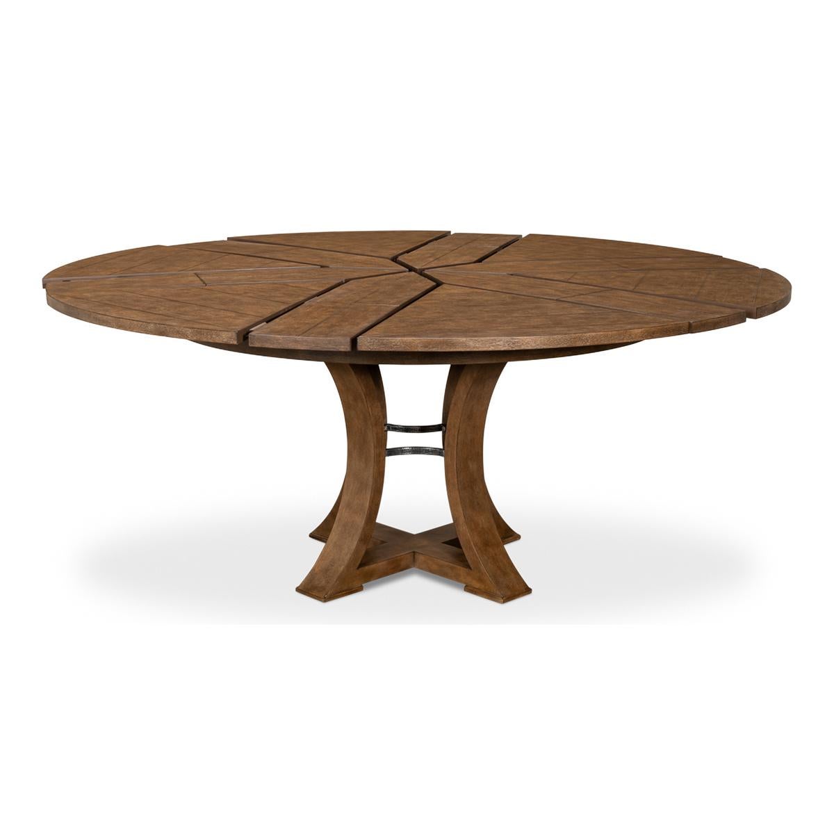Modern Transitional Dining Table, 70, Muted Brown In New Condition For Sale In Westwood, NJ