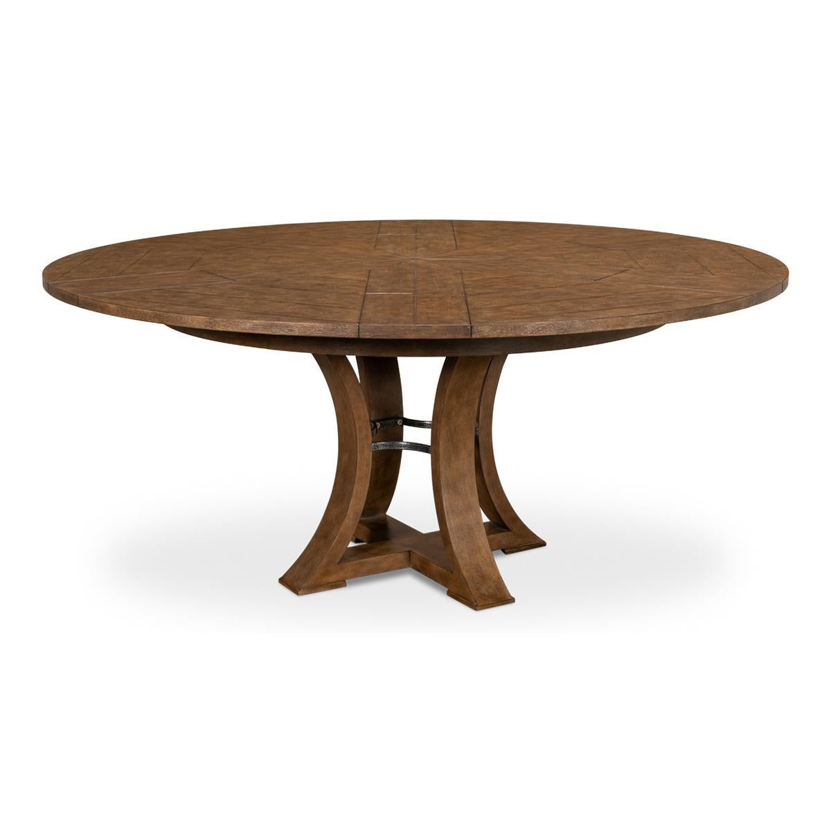 Contemporary Modern Transitional Dining Table, 70, Muted Brown For Sale