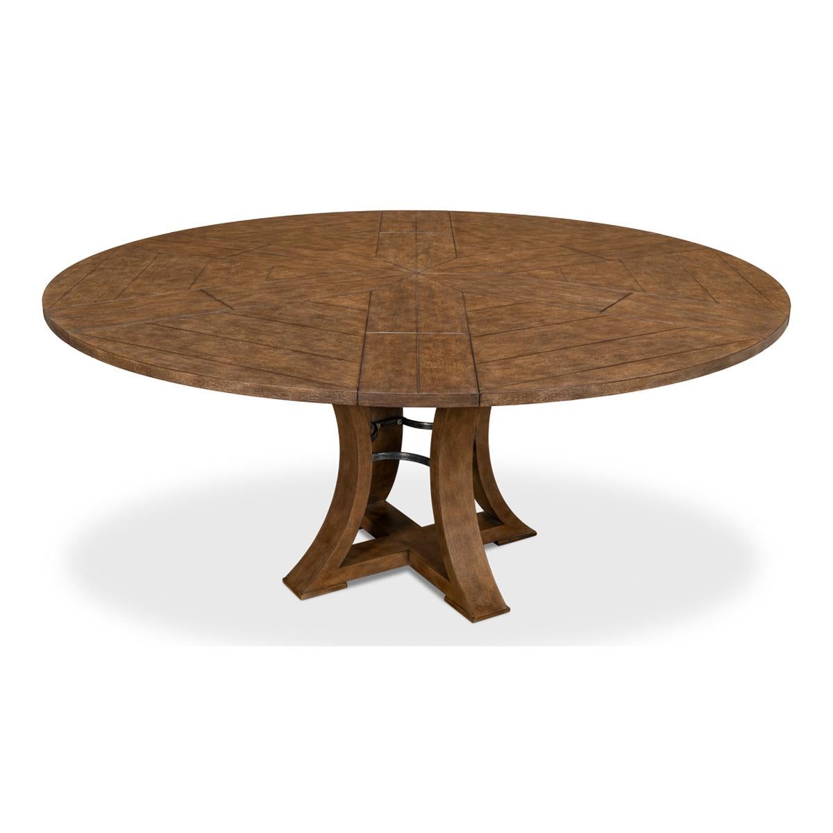 Wood Modern Transitional Dining Table, 70, Muted Brown For Sale