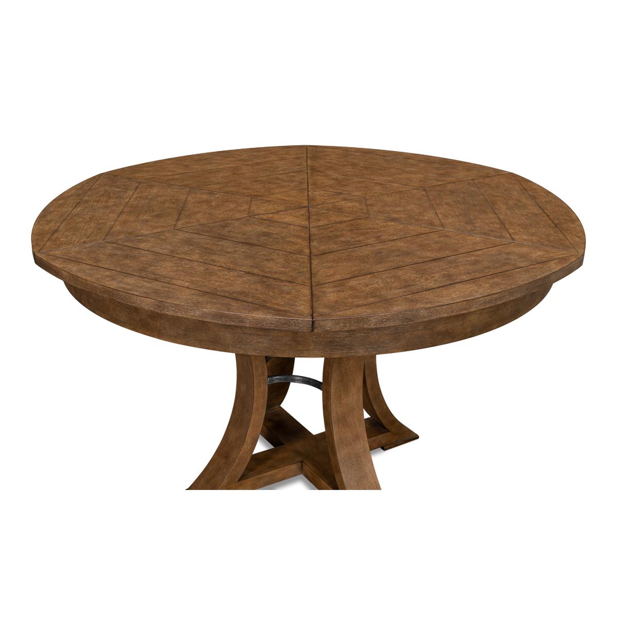 Modern Transitional Dining Table, 70, Muted Brown For Sale 2