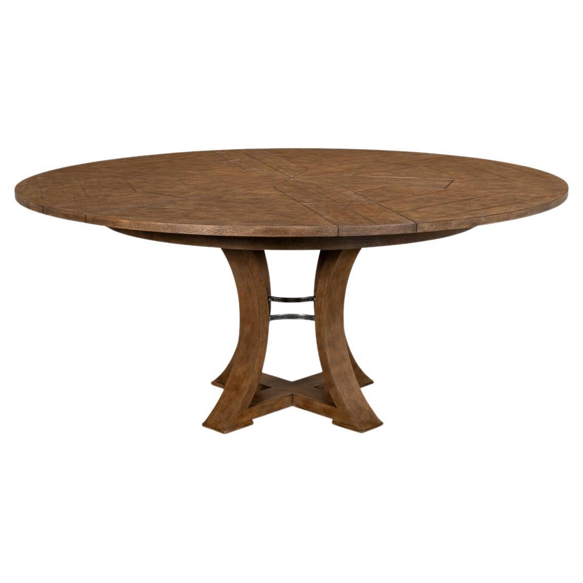 Modern Transitional Dining Table, 70, Muted Brown
