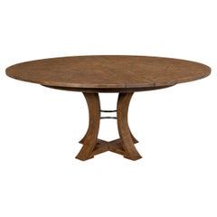 Modern Transitional Dining Table, 70, Muted Brown