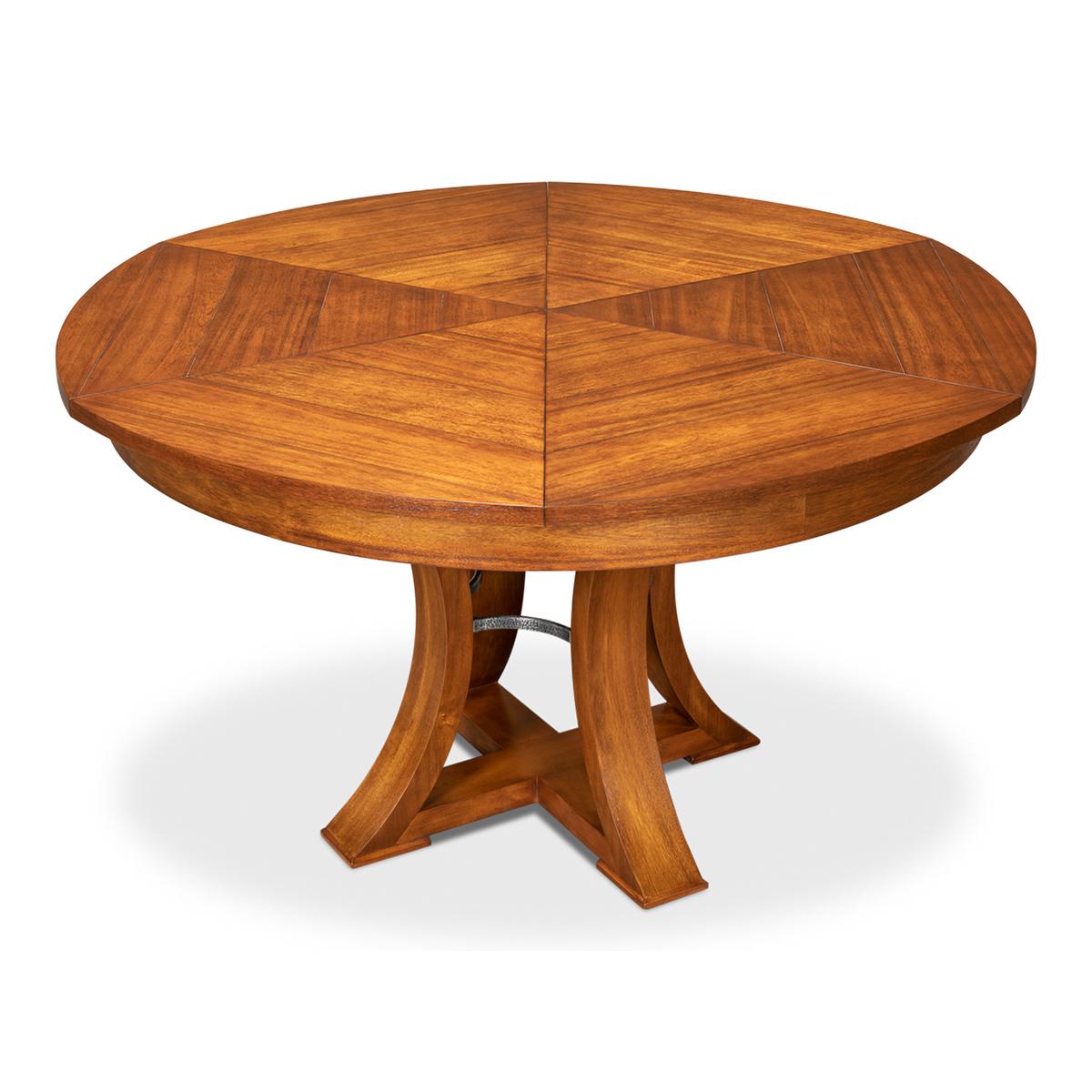 Contemporary Modern Transitional Dining Table, 70, Tobacco Finish For Sale