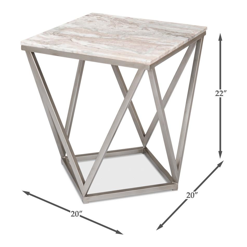 Modern Trapezoid Accent Table For Sale 3