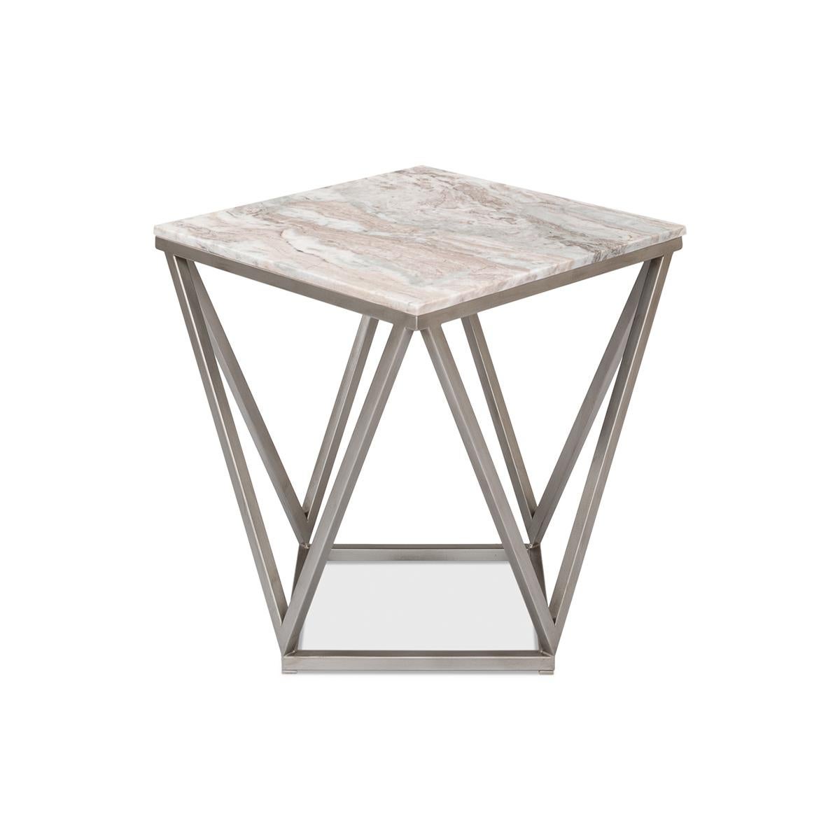 Mid-Century Modern Modern Trapezoid Accent Table For Sale