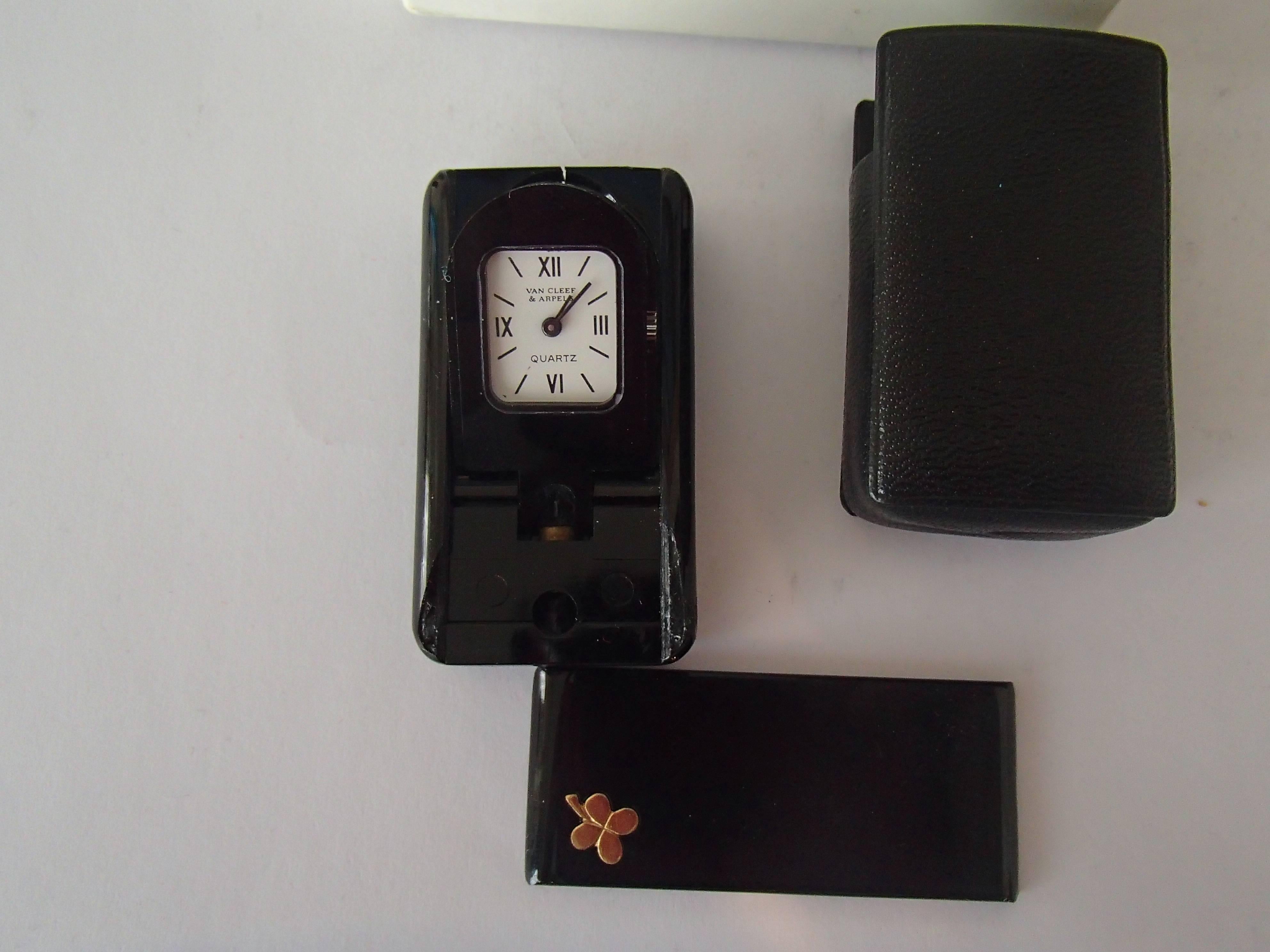 Modern Travelling Clock by Van Cleef & Arpels Foldable in Case and Original Box 1