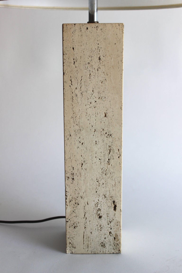 Modern Travertine Lamp at 1stDibs