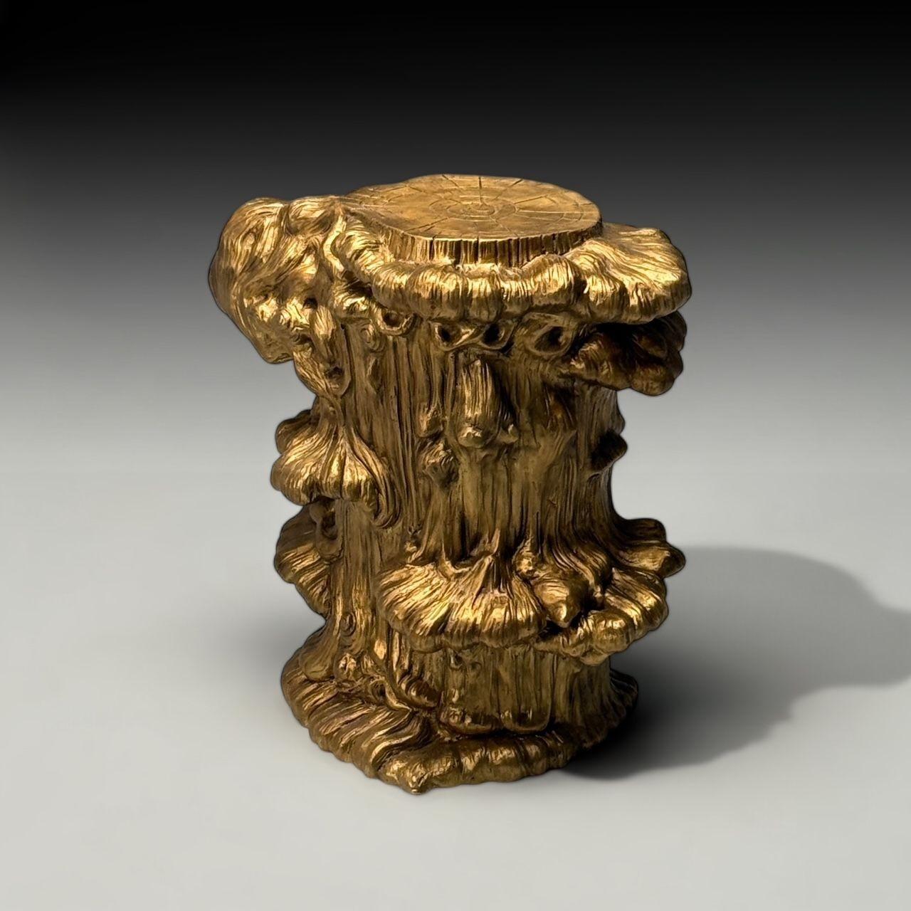Modern Tree Trunk Sculptural Side Table, Cast Bronze, American, 21st C. In Good Condition For Sale In Manhasset, NY