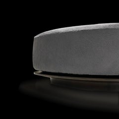 Modern Triangle Ottoman with Walnut Base COM ONLY