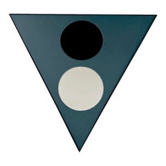 Modern Triangular blue petrol Mirror 'Amore E Psiche'