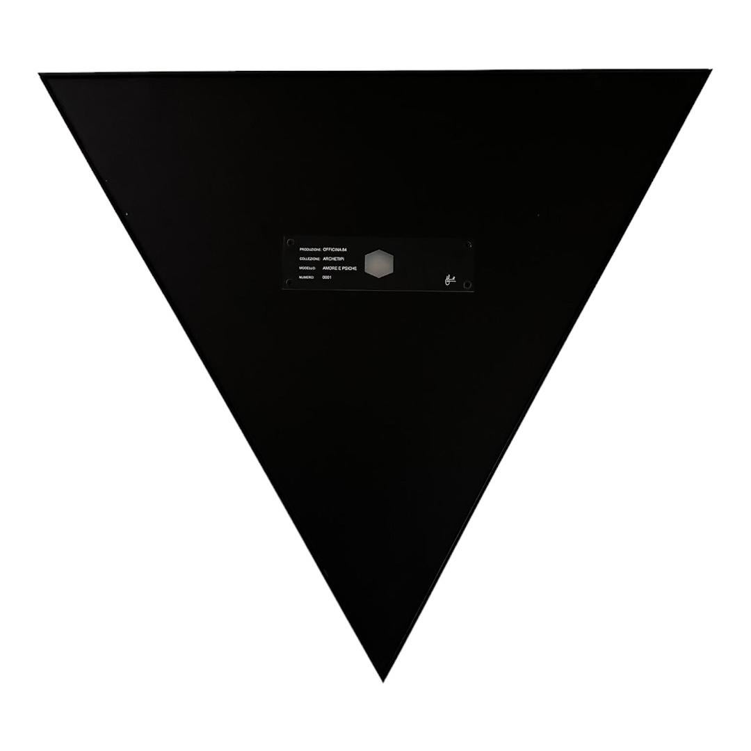 Italian Modern Triangular white Mirror 'Amore E Psiche' For Sale