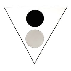Espejo blanco triangular moderno 'Amore E Psiche