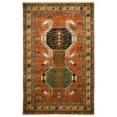 Caucasian Wool Tribal Revival Rug, Modern, 3' x 5'