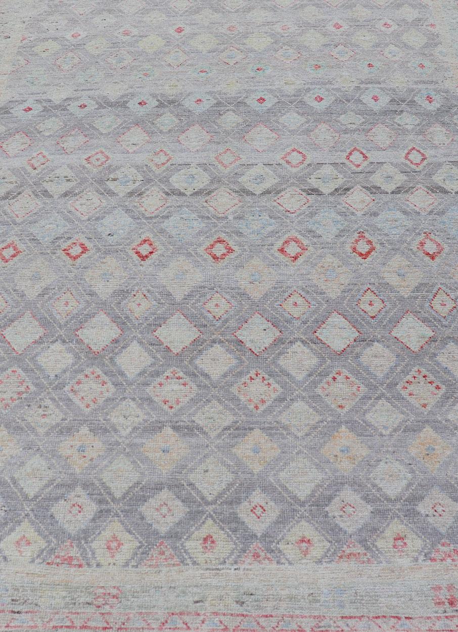 Modernity Tribal Rug by Keivan Woven Arts with Sub-Geometric Design 6'4
