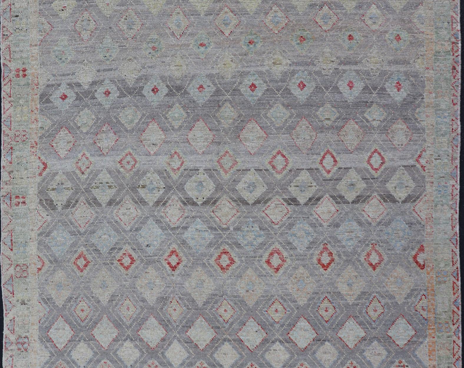 Modernity Tribal Rug by Keivan Woven Arts with Sub-Geometric Design 6'4