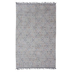 Tappeto tribale moderno in lana con disegno sub-geometrico di Keivan Woven Arts