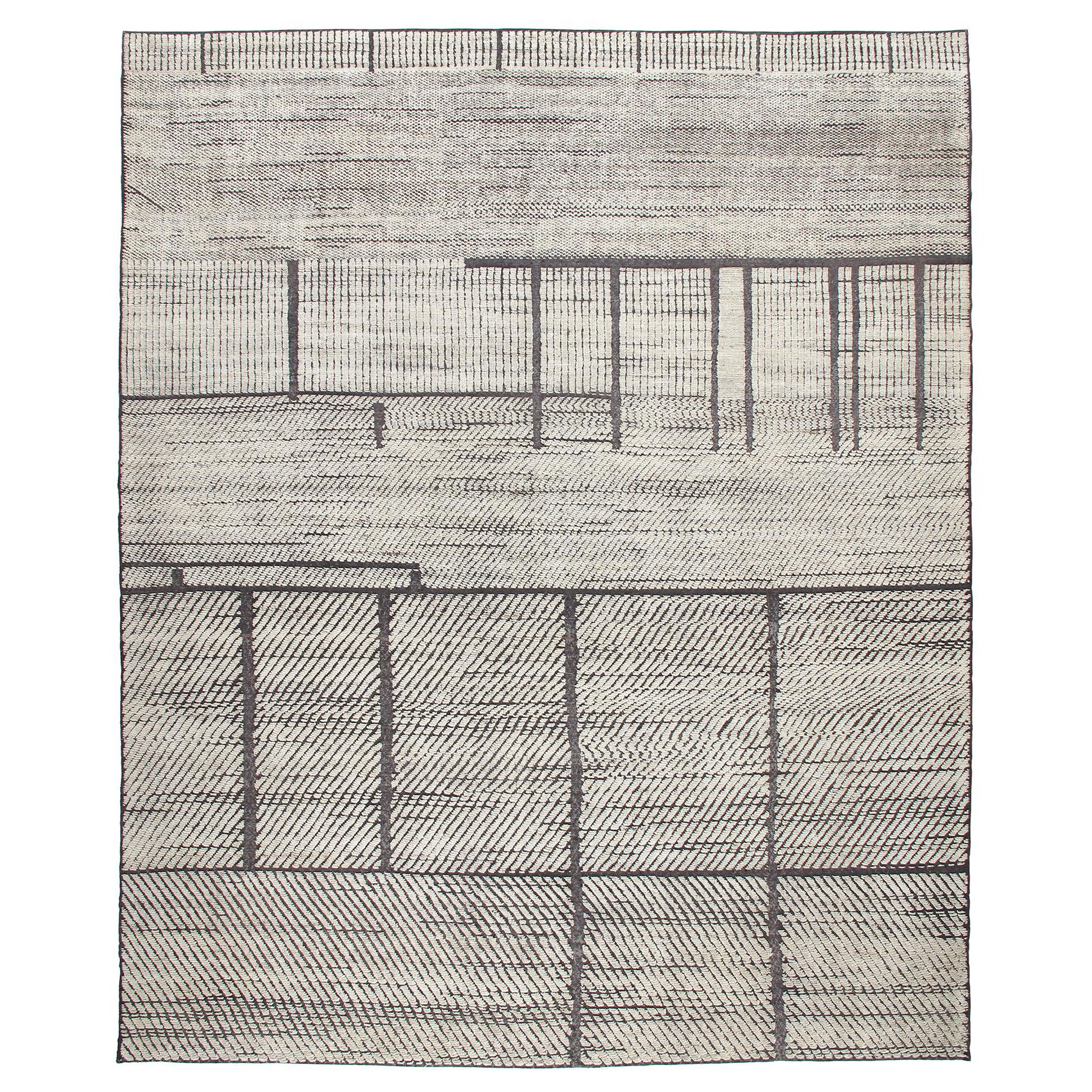 Alfombra tribal moderna de diseño abstracto en venta
