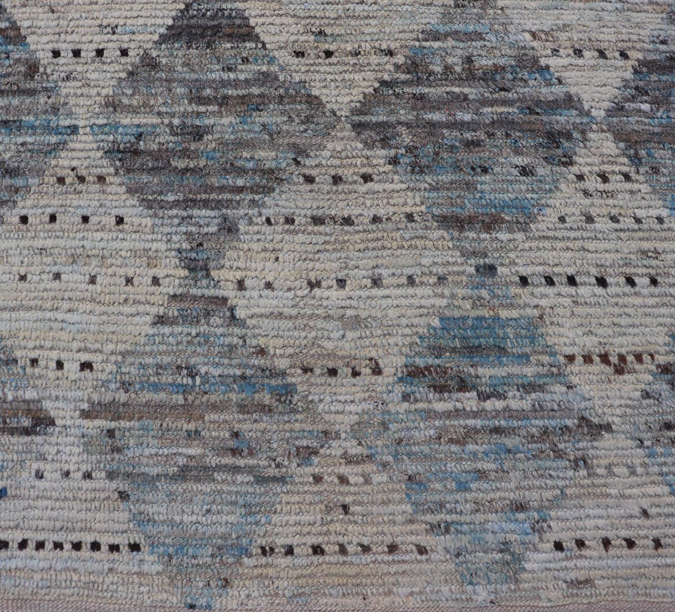 Afghan Moderns Runner by Keivan Woven Arts With Diamond Design 3'1