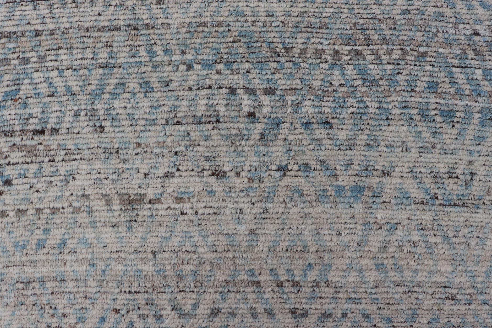 Afghan Tapis de course tribal moderne avec un Design/One Modern par Keivan Woven Arts 3'8
