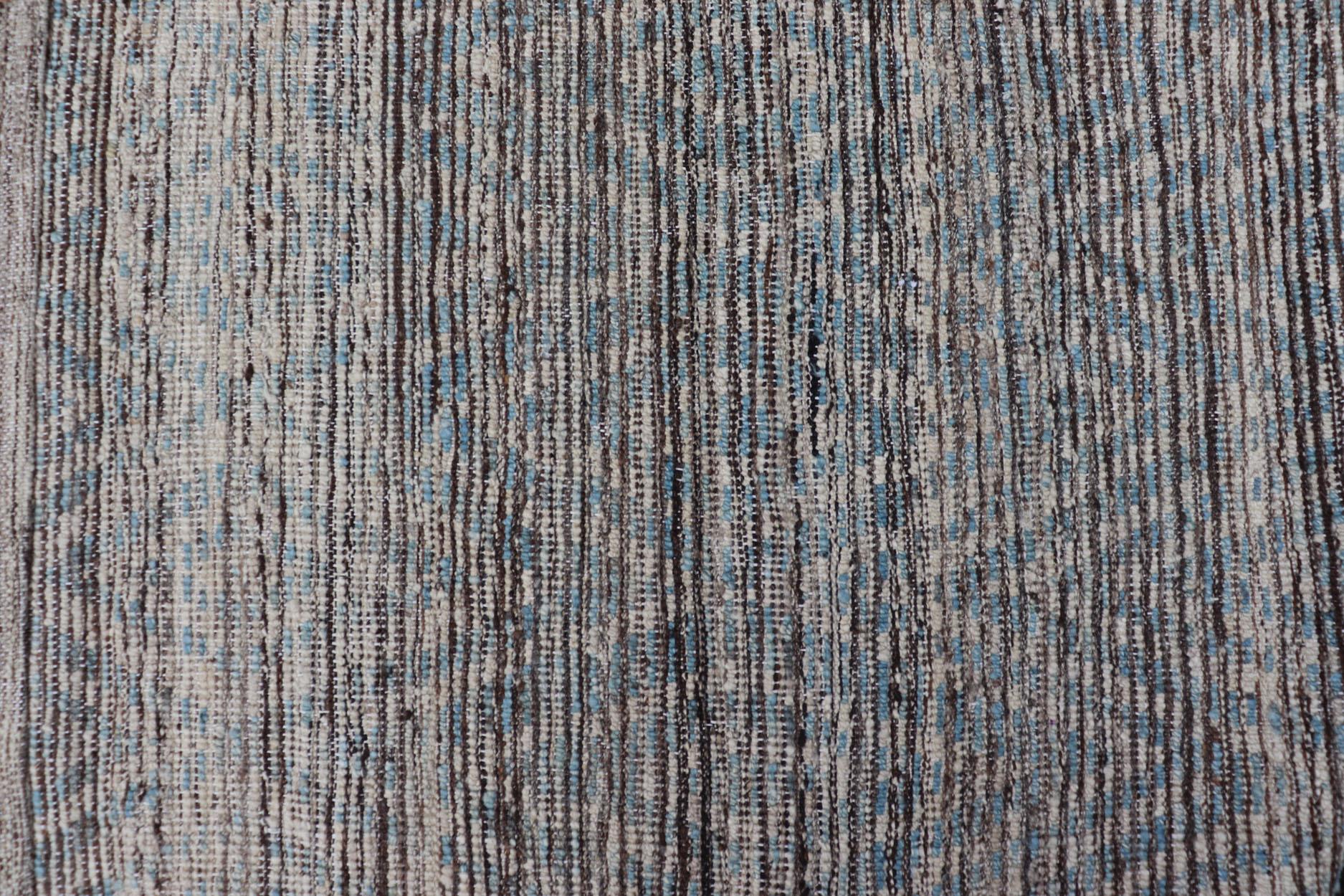 Laine Tapis de course tribal moderne avec un Design/One Modern par Keivan Woven Arts 3'8