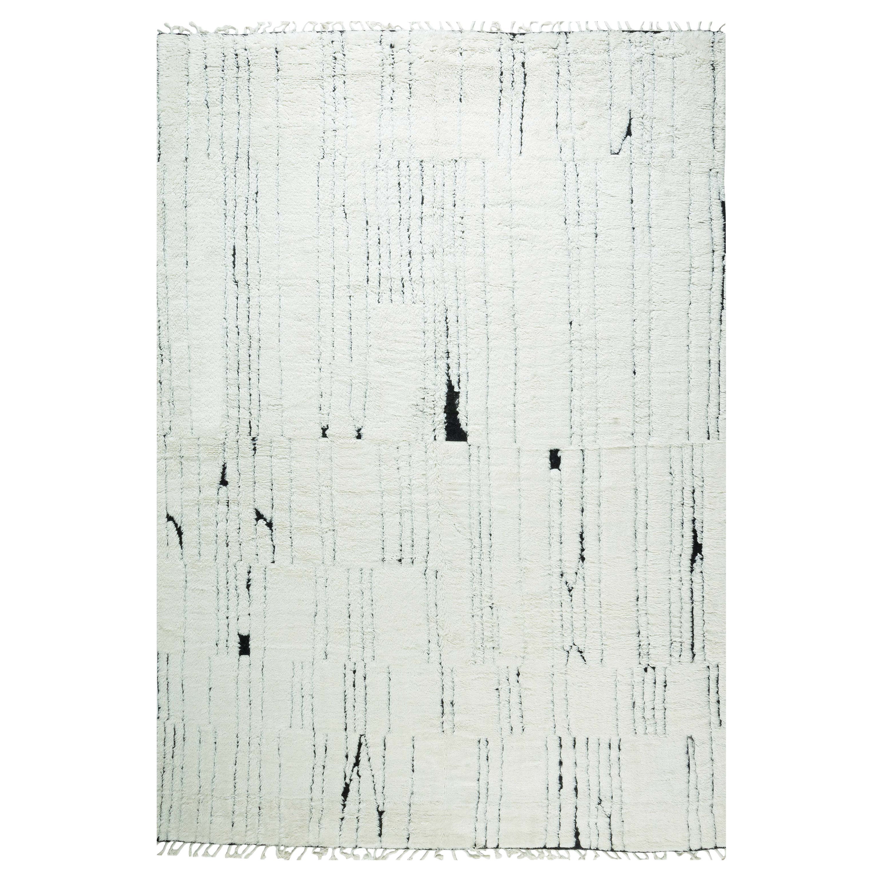 Modern Tribal Style Moroccan High-Low Knotted Rug by Doris Leslie Blau