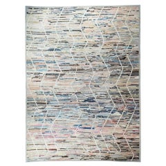Moderner Tribal-Teppich aus Tanger, 9'1" x 12'3", handgeknüpft aus Wolle, mehrfarbig