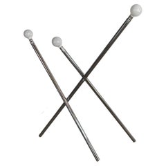 Modern Triple-Axis Sculptural Floor Lamp "Tri-Lite" in Polished Chrome