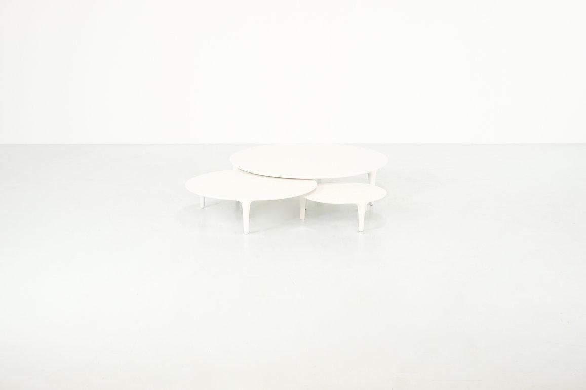 Contemporary Modern tripod nesting tables by Wolfgang Bregentzer, Belgium For Sale