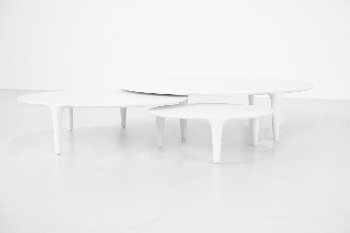 Modern tripod nesting tables by Wolfgang Bregentzer, Belgium For Sale 3