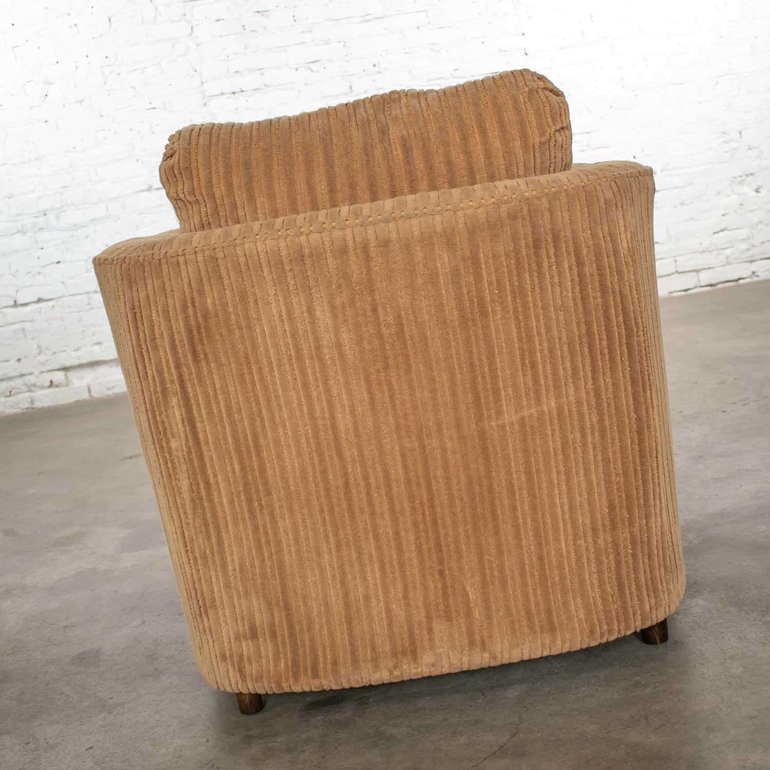 brown corduroy chair