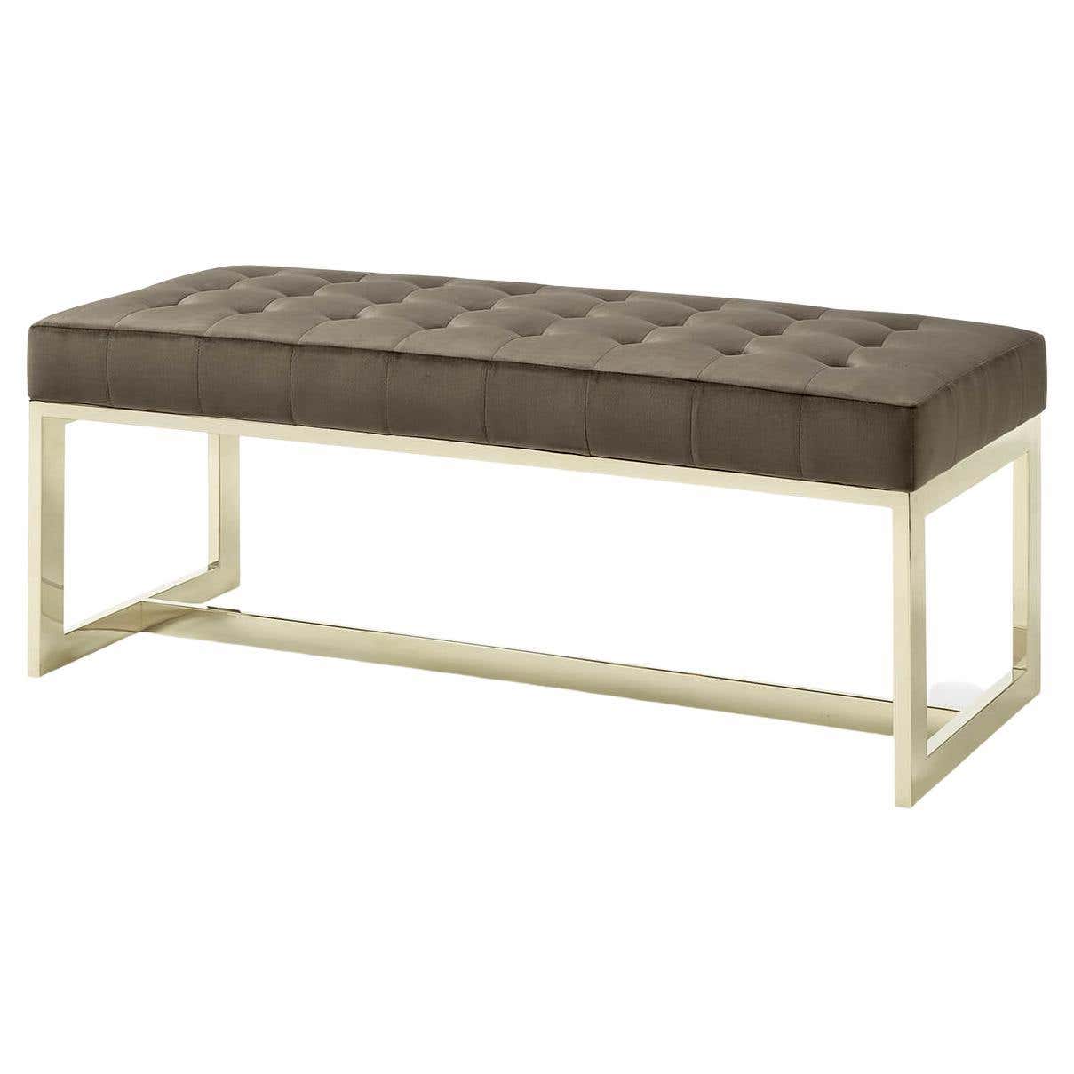 Modern Tufted Bench For Sale at 1stDibs