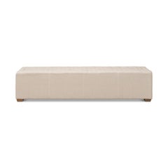 Banc moderne en lin touffeté