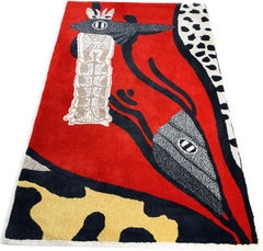 Modern Tufted Rug, "fish&cat"