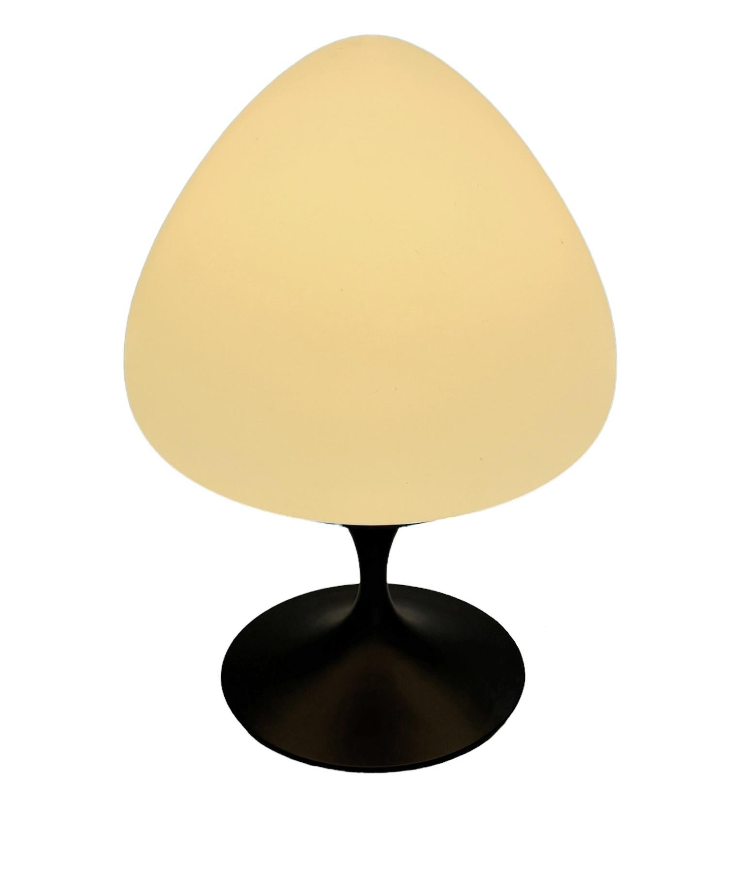 Indian Modern Tulip Bedside Table Lamp or Desk Lamp by Designline in Black