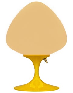 Modern Tulip Bedside Table Lamp or Desk Lamp by Designline in Fun Bright Yellow