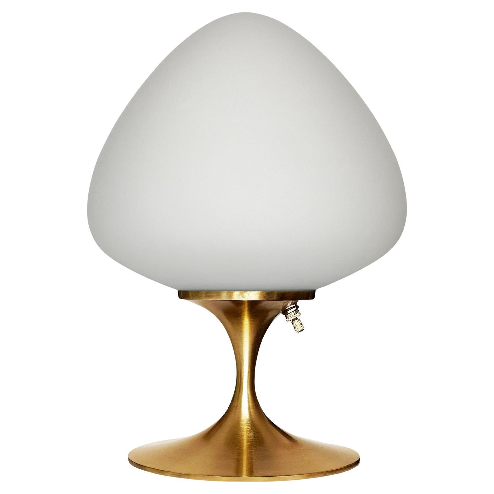 Modern Tulip Bedside Table Lamp or Desk Lamp by Designline in Gold Brass