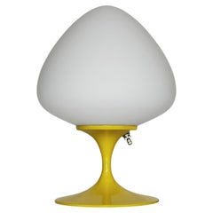 Modern Tulip Bedside Table Lamp or Desk Lamp by Designline in Lemon Yellow